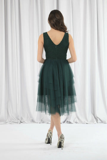 Green Tiered Tulle Dress Double Second